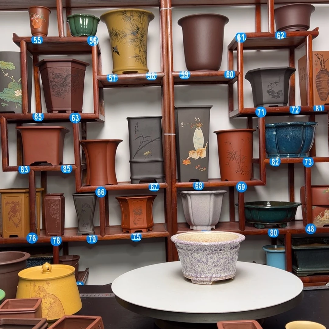 紫砂花盆莫****等紫砂釉盆圆盆