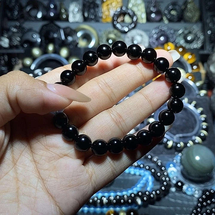 黑曜岩未镶嵌手链星*