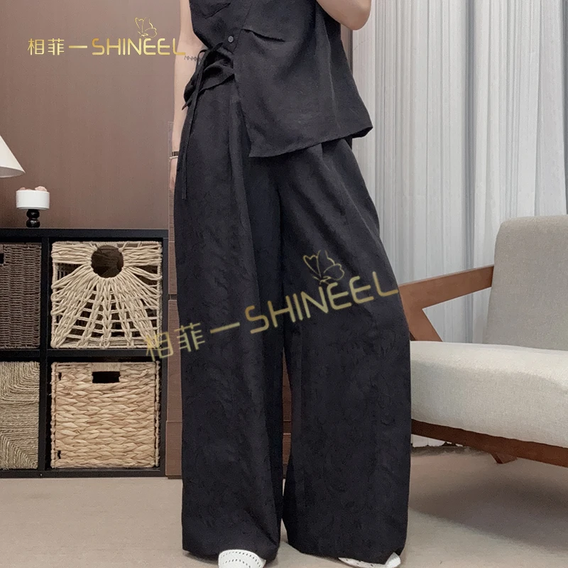 相菲原创—天丝亚麻时尚高级设计感夏季薄款宽松阔腿裤气质百搭