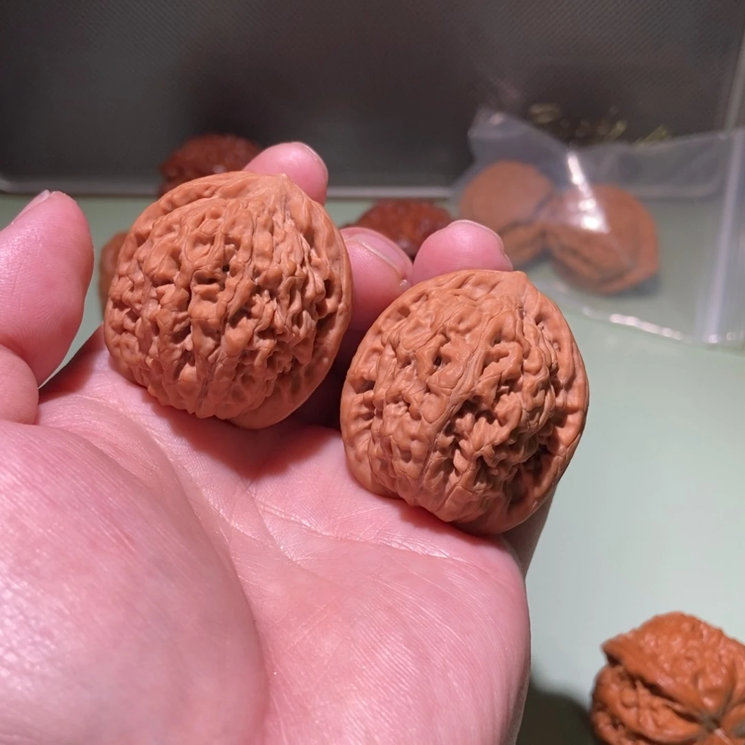 文玩核桃吊坠赵全品36+莲花虎头