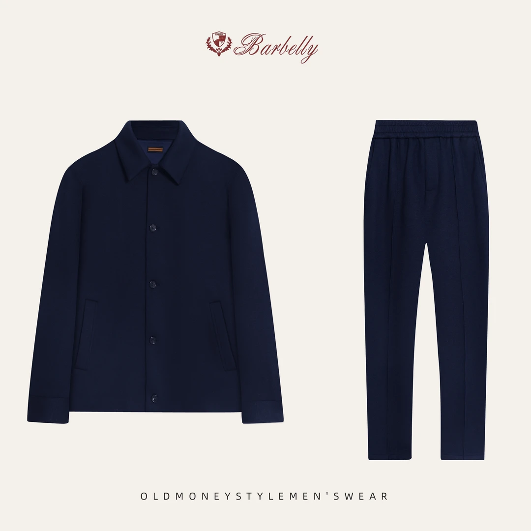 娜先生 杰家51800同款 秋冬款Oasi羊毛混纺翻领夹克舒适商务套装