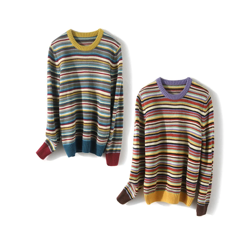 25693【米系列】条纹毛衣针织衫MZAD51009