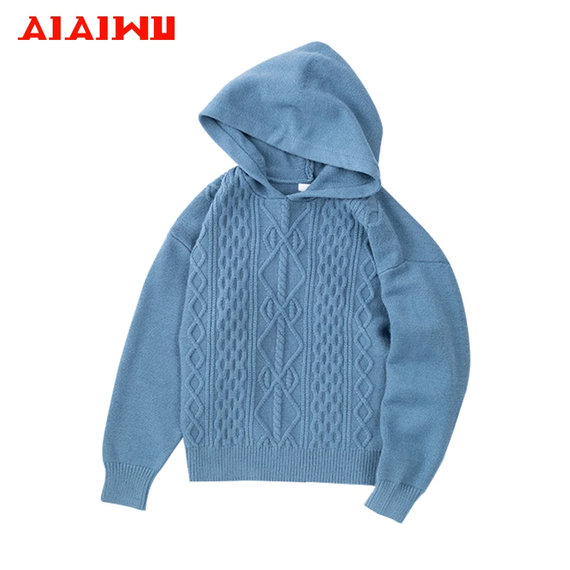 艾艾屋童装当季冬季女大童线衣女童长袖线衣上衣KKWM38