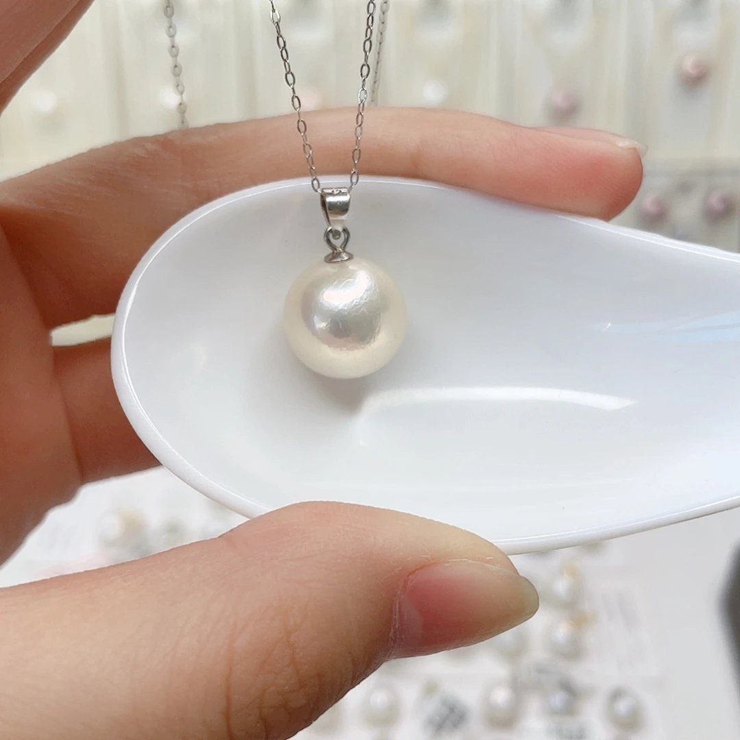 银S925镶嵌吊坠(不含链)淡水珍珠