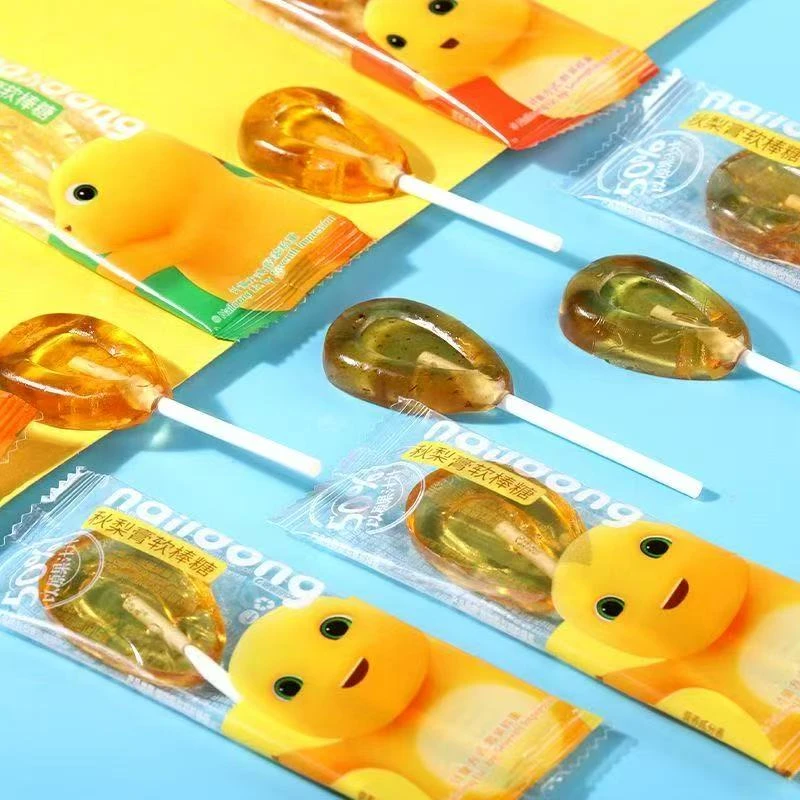 奶龙秋梨膏软糖棒棒糖青梅陈皮棒棒糖水果软糖儿童果汁软糖QQ糖