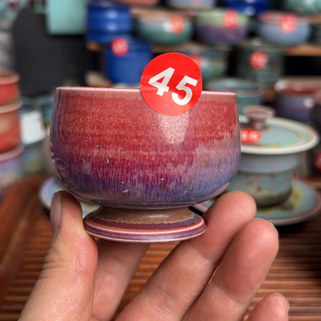 手工制作钧窑茶器