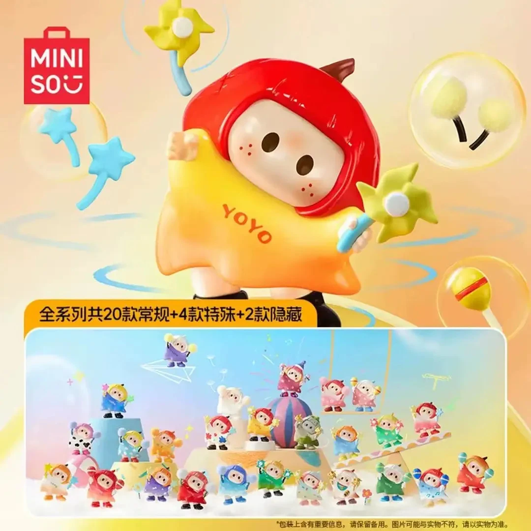 可爱新品YOYO右右酱萌趣歪头系列box盲盒手办公仔办公室搭子摆件6