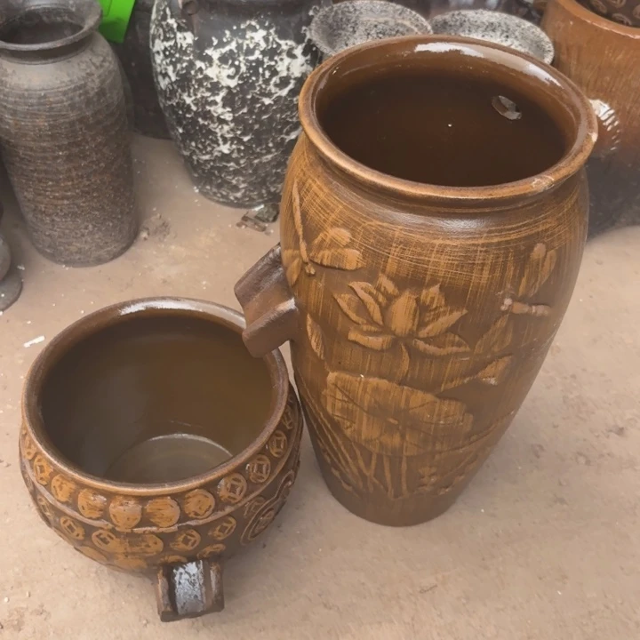 紫砂花盆口径19/38，20/16瑕疵进水口2.5厘米