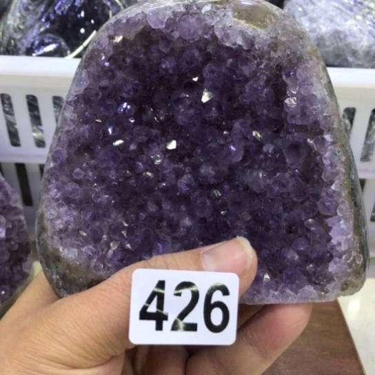 紫晶天然水晶摆件未镶嵌