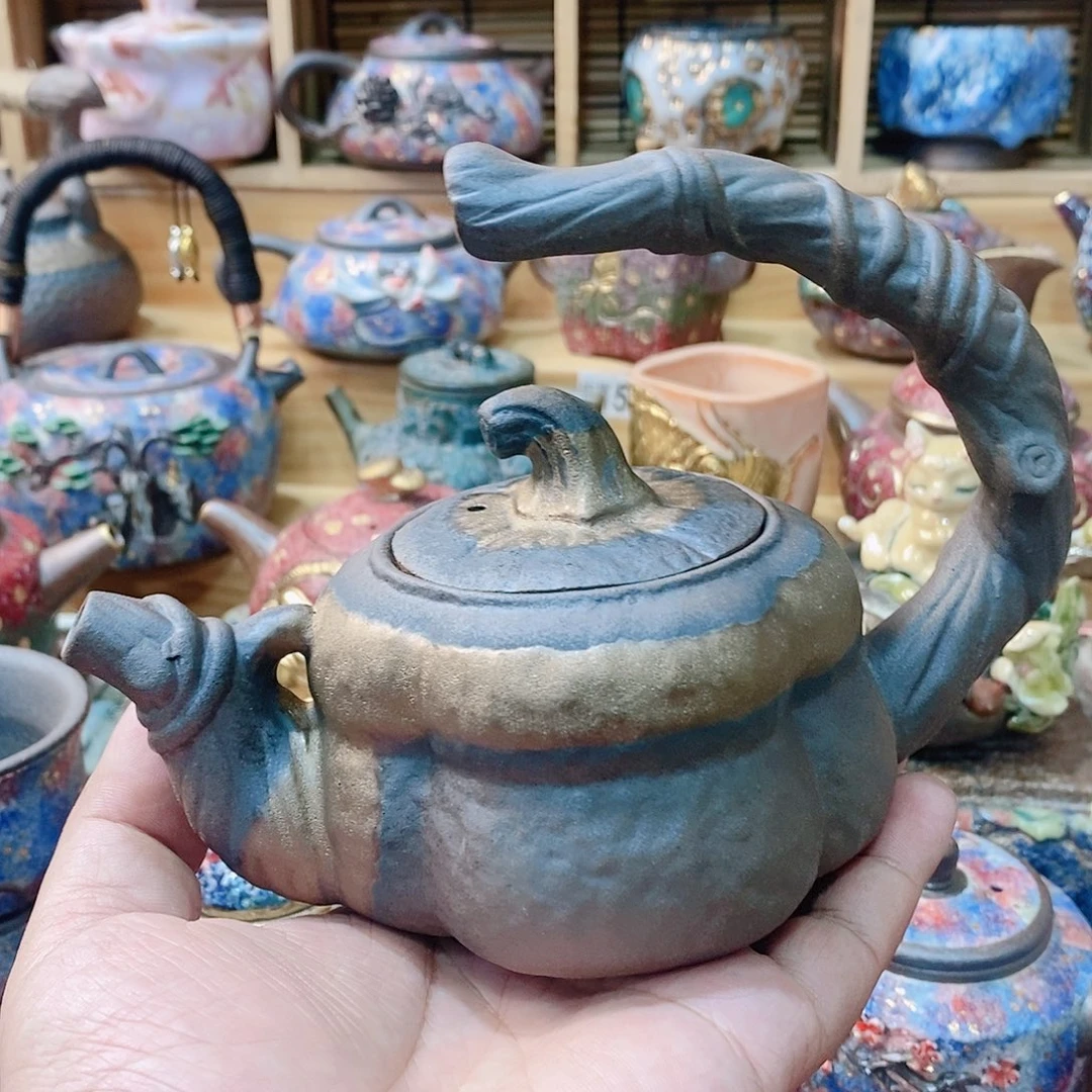 粗陶志野柴烧茶器