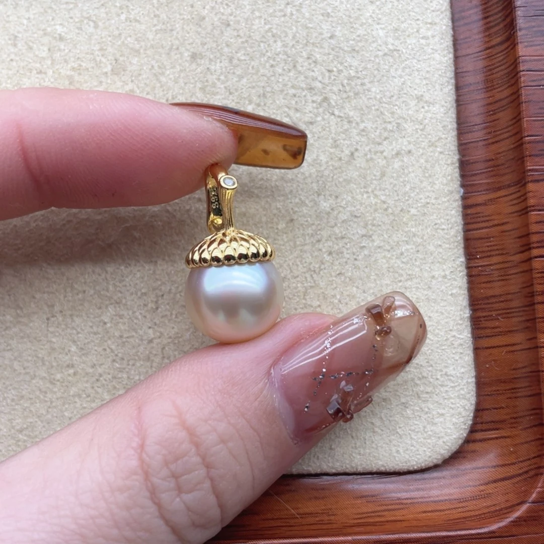 银S925镶嵌海水珍珠颈饰F32