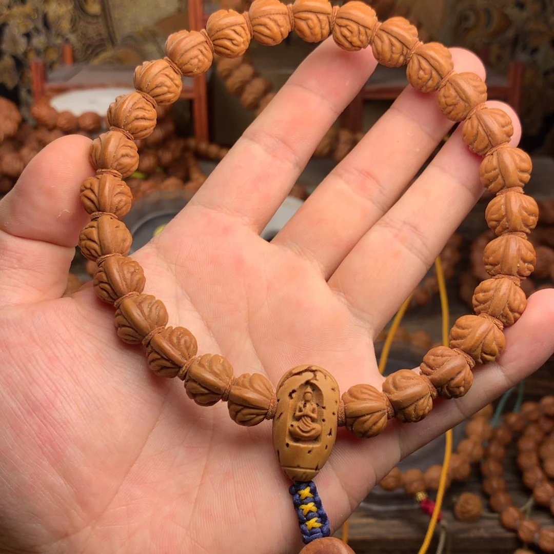 毛***磨桃核吊坠13金蝉玉龙脊手持