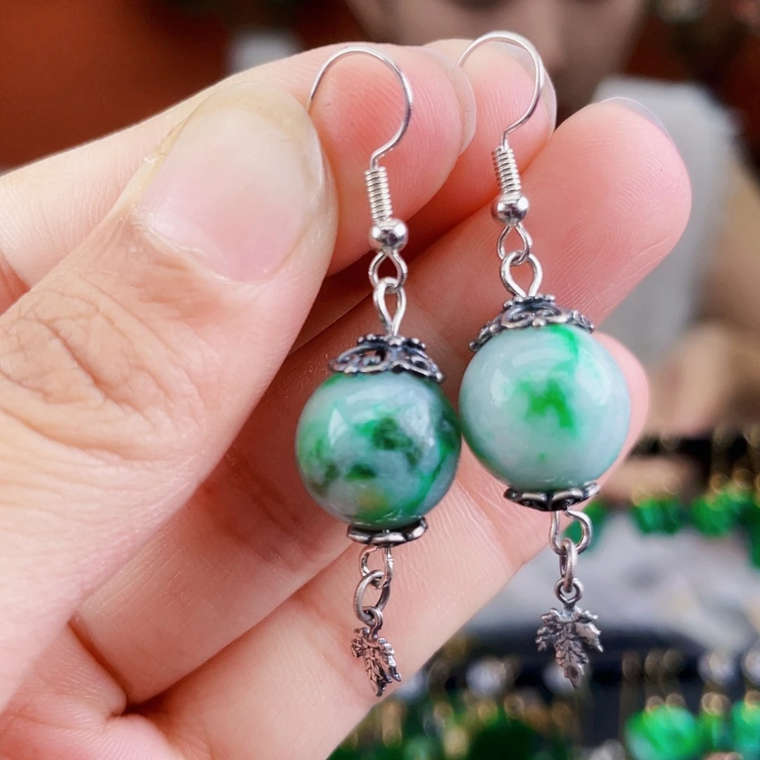 翡翠未镶嵌耳饰饰品