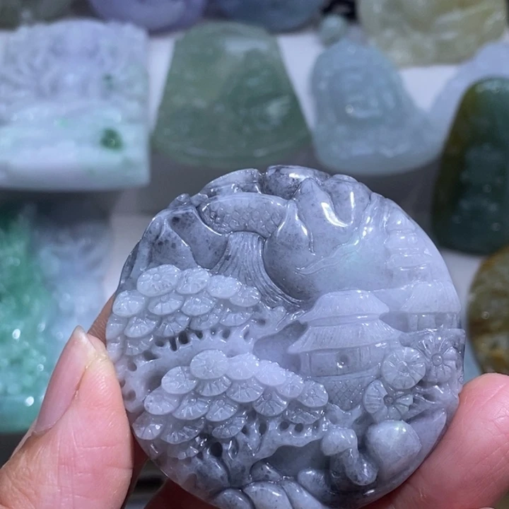 【闪购商品】颈饰未镶嵌翡翠山水