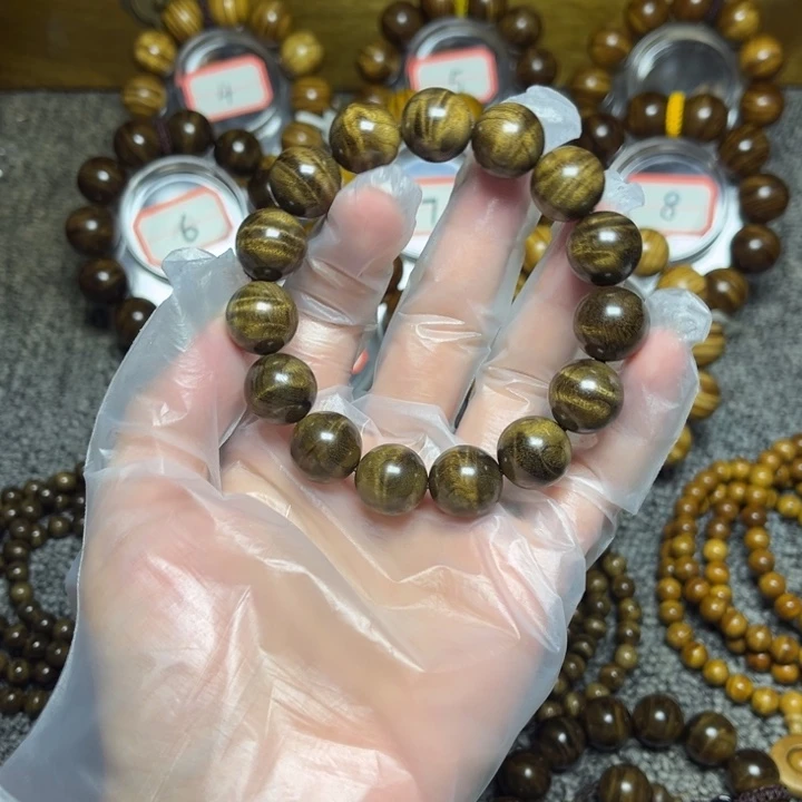 楠木（金丝楠）手串/手链阴沉闪电1.5