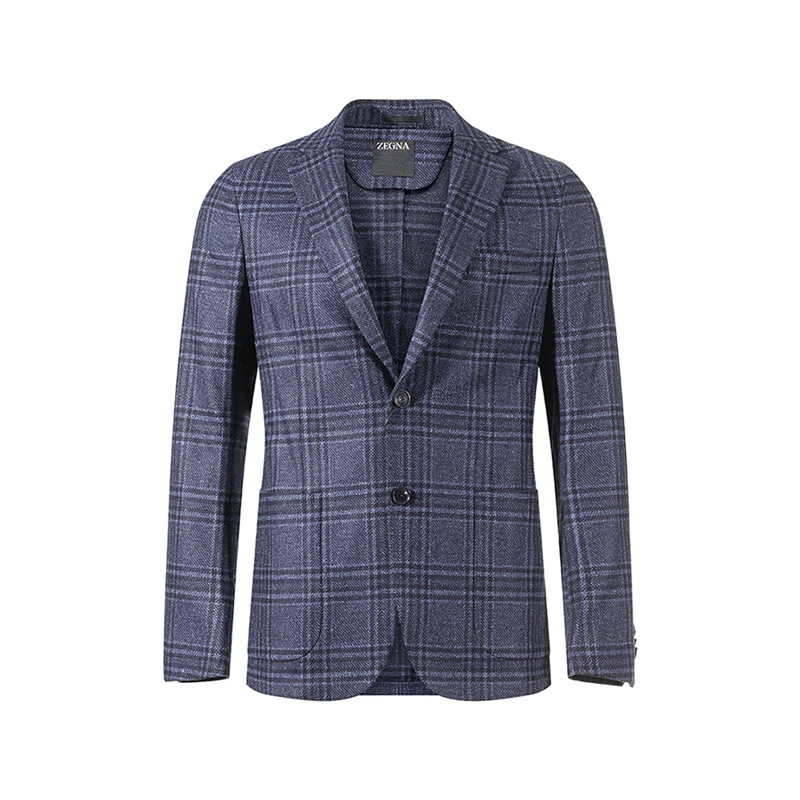 未使用 ZEGNA 杰尼亚 男士单排扣编织休闲西服西装 1DNMG0 8497