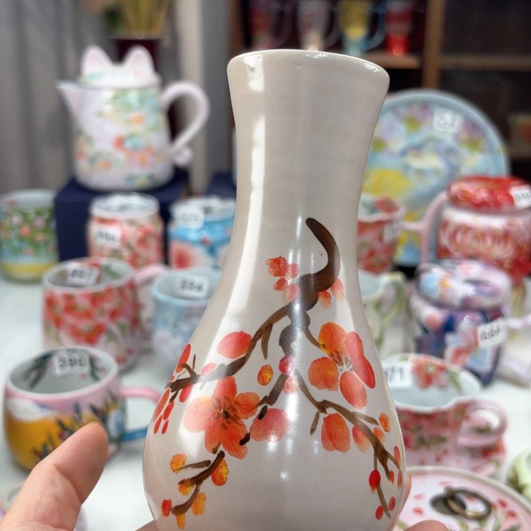 景德镇手绘高温釉下彩陶瓷茶具