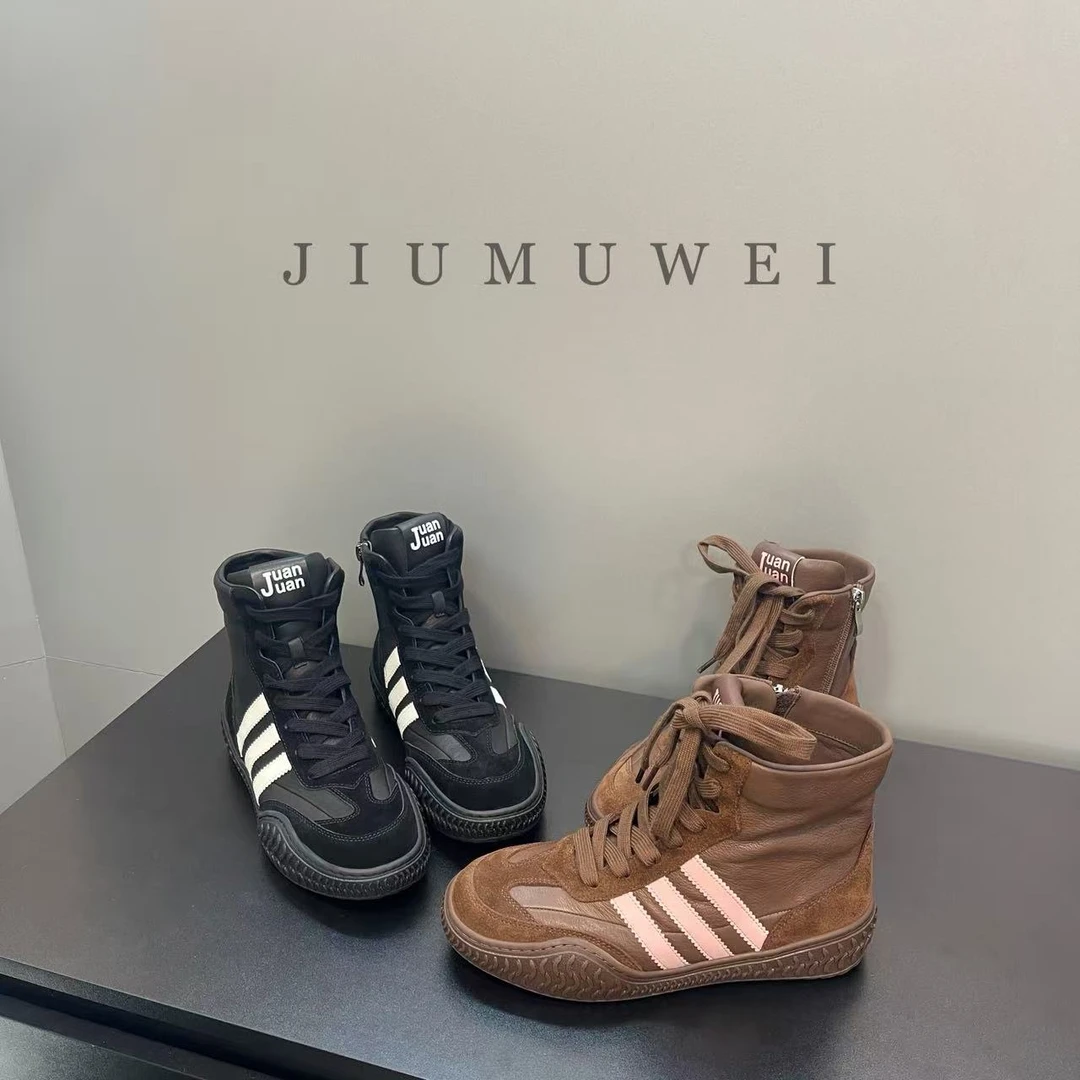 JIUMUWEI  早秋时尚平底短靴  2182  225-08