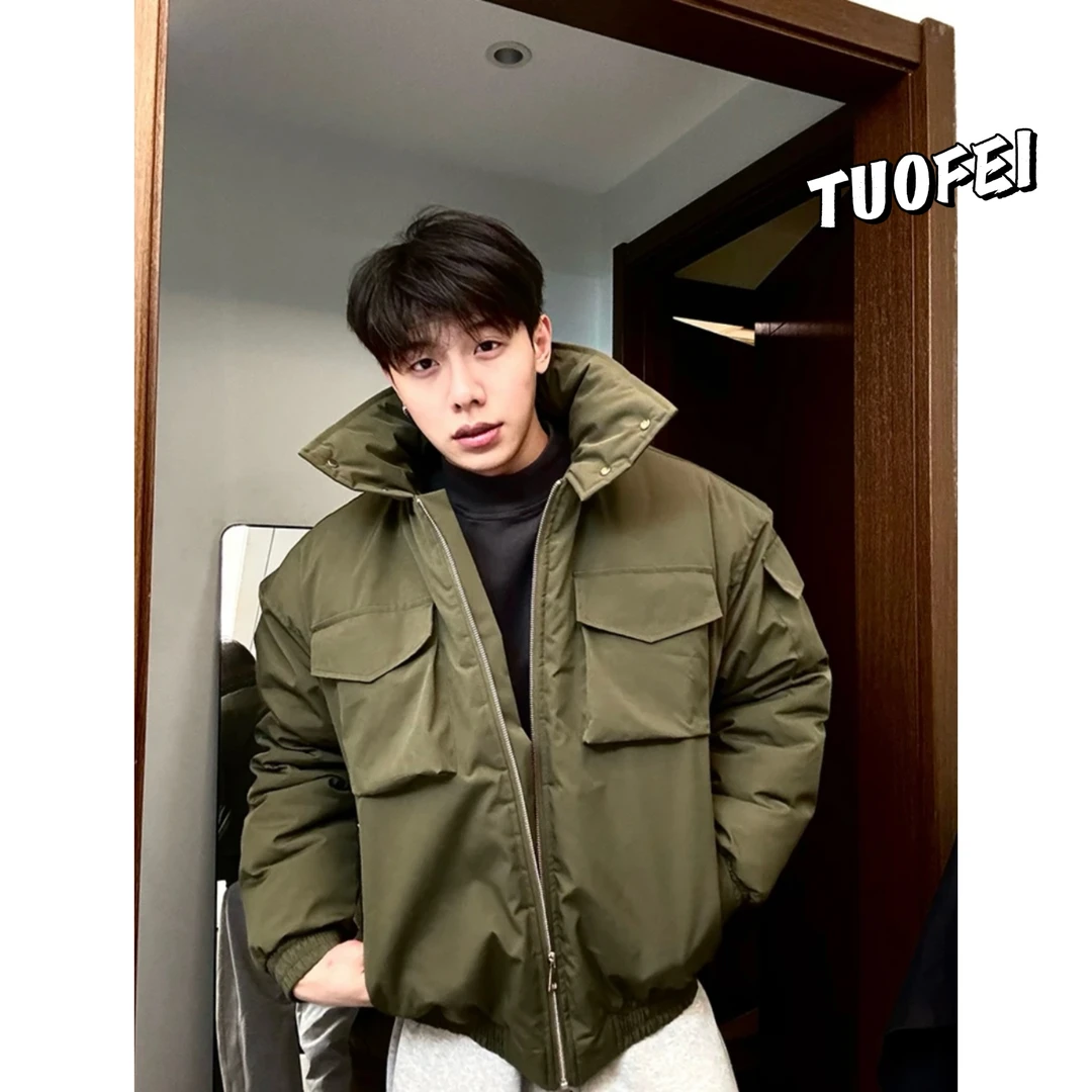 斌子专属冬季轻骑兵棉服高级感宽松加厚短款bomber立领棉衣外套潮