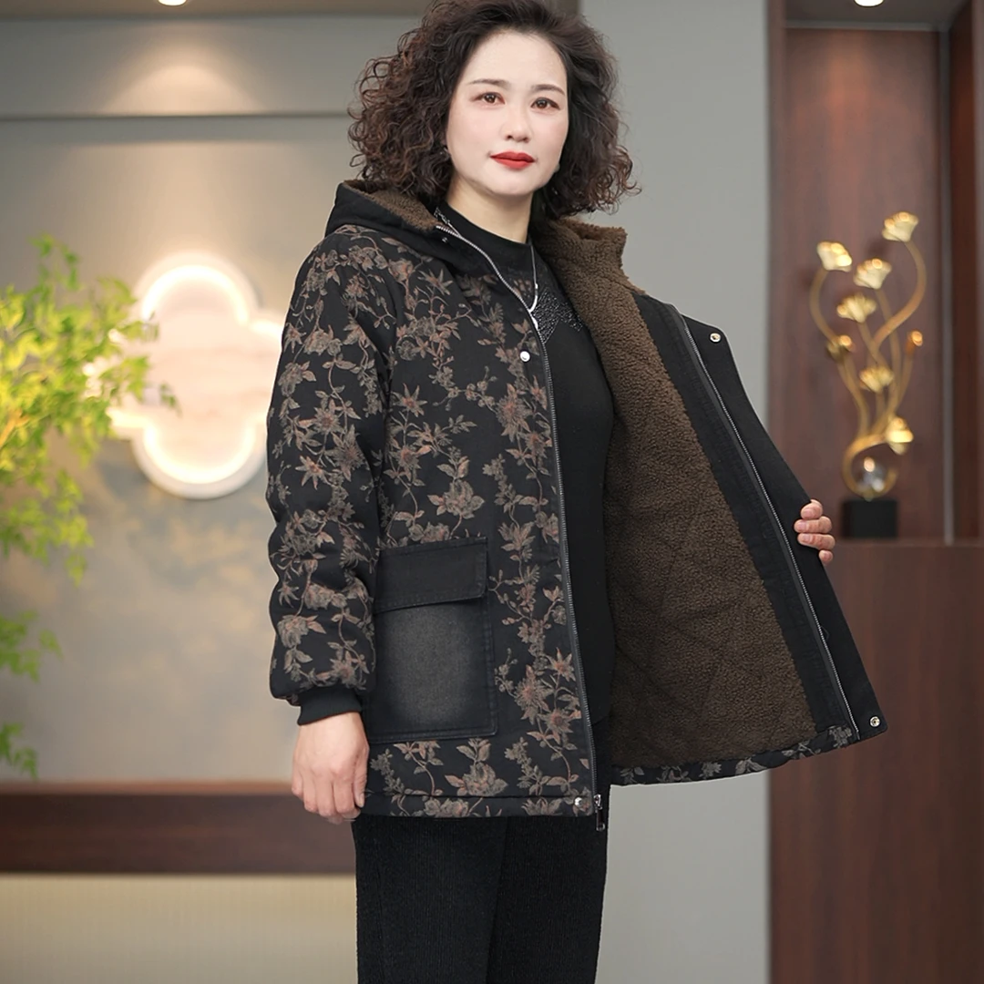 冬季新款水洗牛仔外装加厚加棉显瘦外套冬款上衣创美-2277