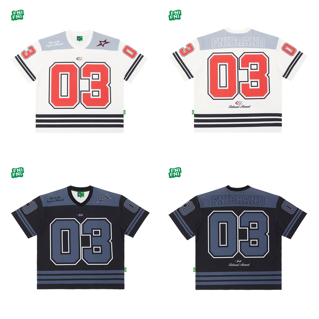 FNI绿标系列（03号球服AB面）国潮撞色男女同款t恤短袖25新款热转印