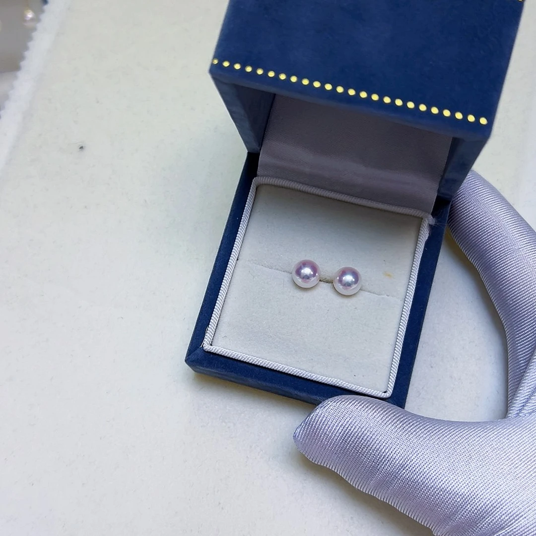 18K金镶嵌海水珍珠饰品7.5-8