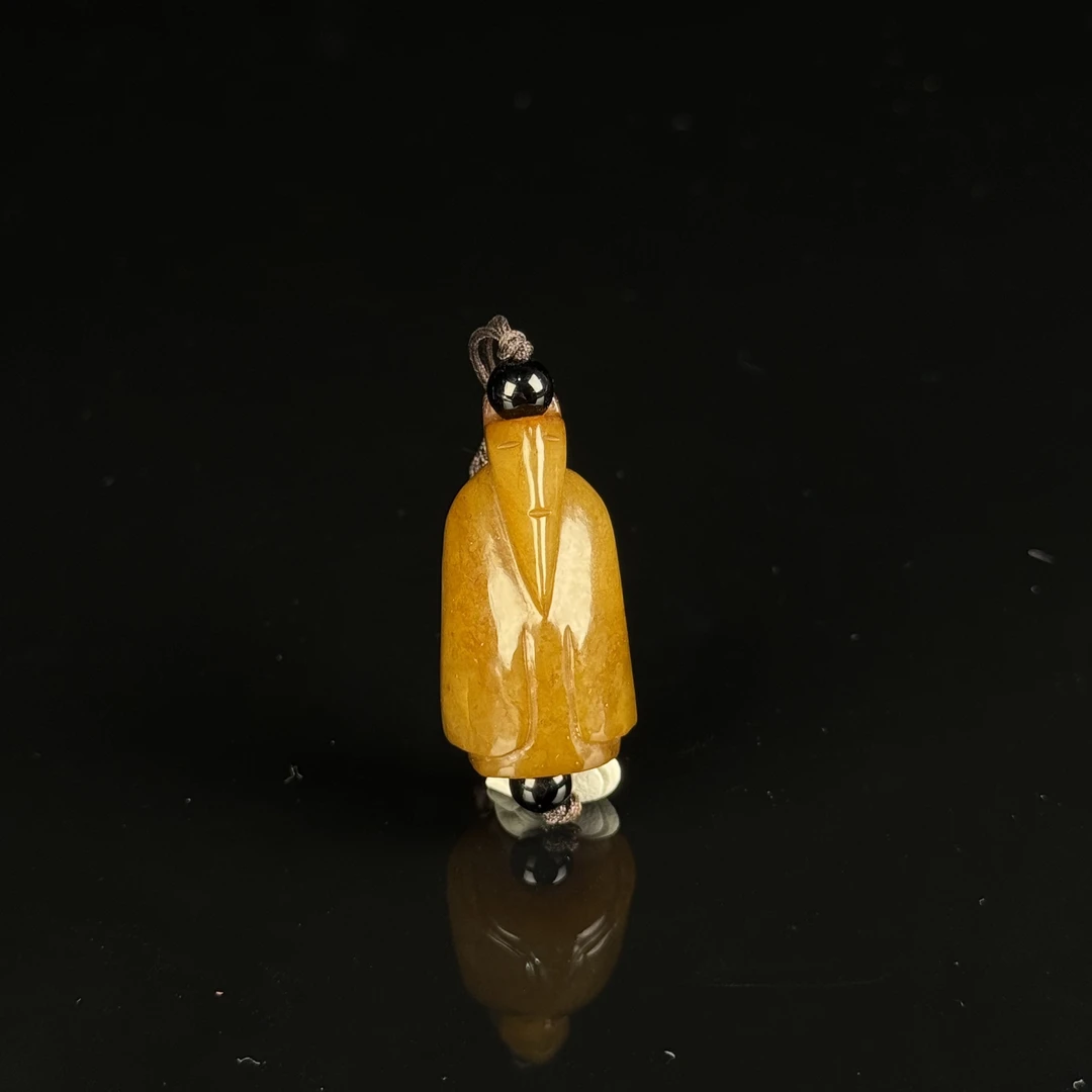 CS341860/清代和田玉翁仲挂件/上海西香记