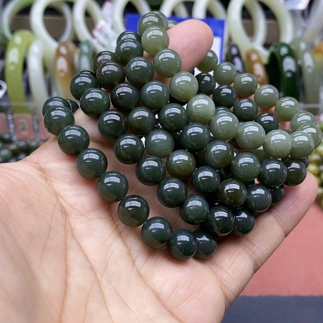 未镶嵌手链和田玉卡10拍一发一