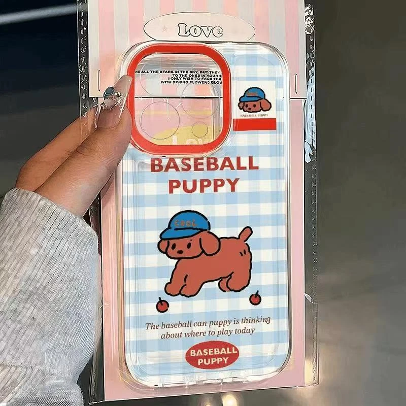 蓝格小狗苹果全包透明手机壳软壳防摔华为OPPO小米VIVO