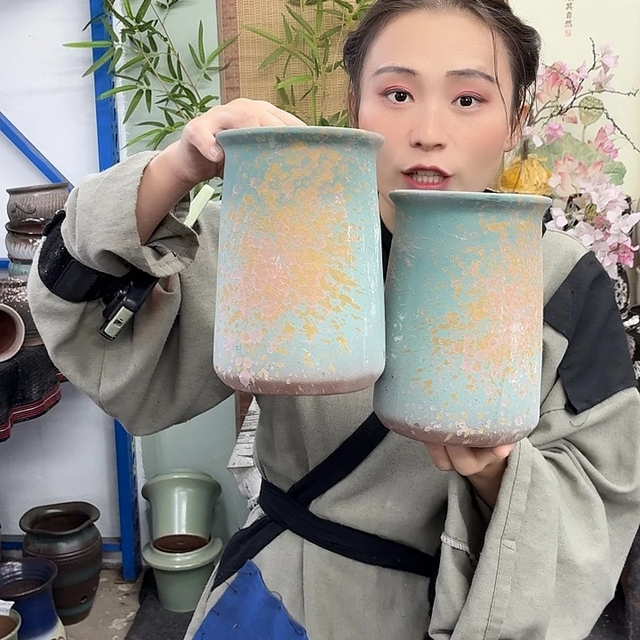 12×20 -粗陶花盆有孔