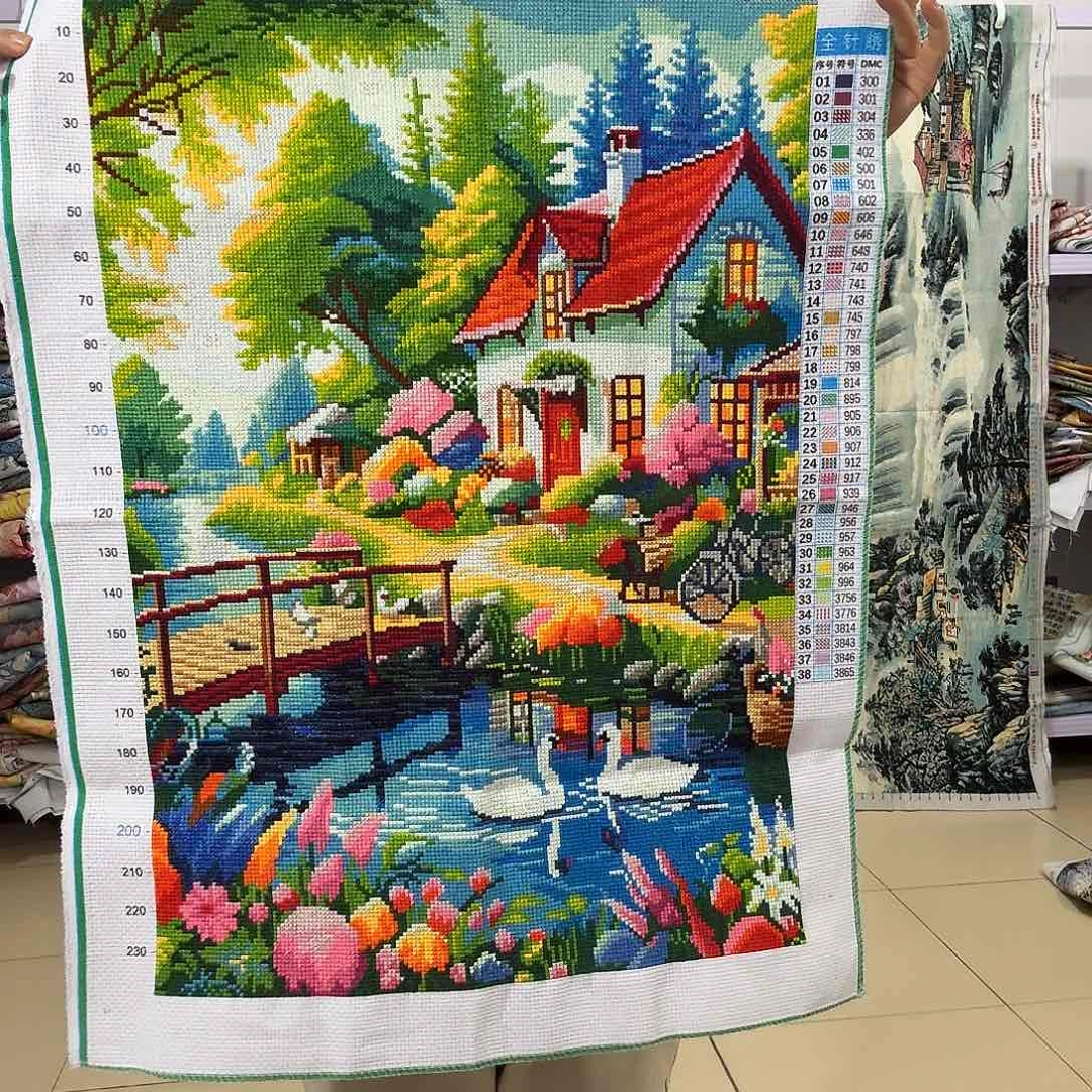 棉十字绣成品出售