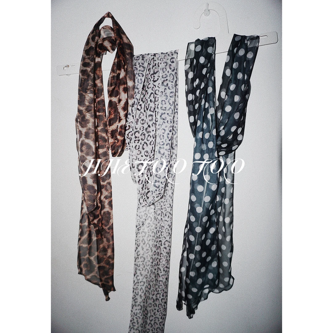 HHE TOO TOO豹纹波点多用丝巾   2599