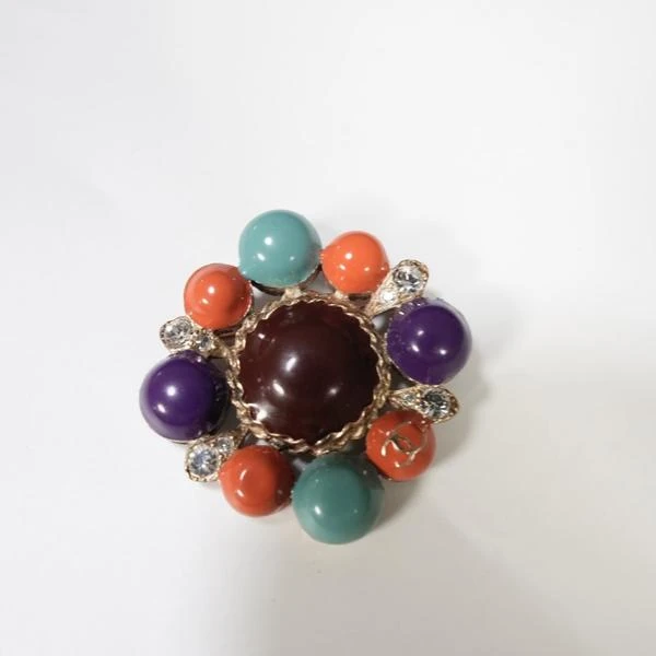 Chanel 07年多色珐琅花朵胸针