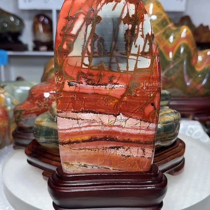 石材乳源彩石家摆件