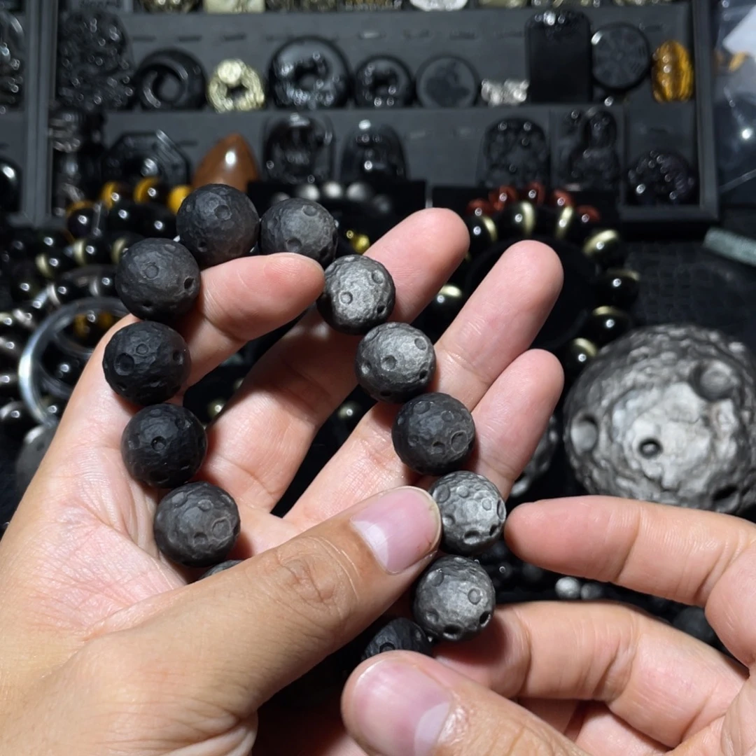 辻***丶未镶嵌黑曜岩珠宝奇石