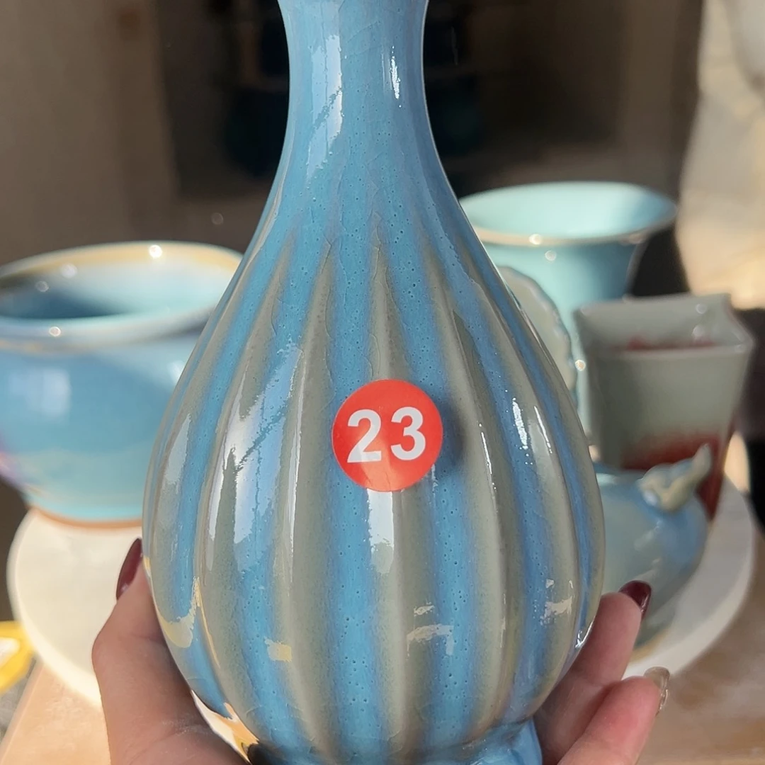 摆件郑家钧窑摆件微瑕