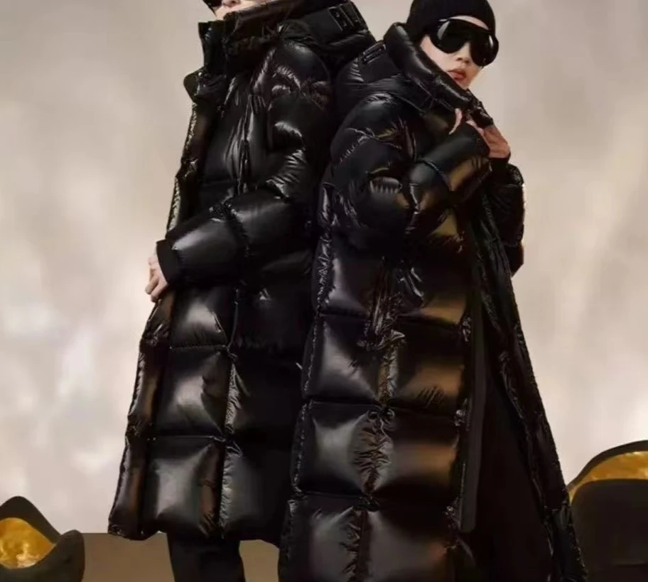 女士时尚中长款连帽棉服 7015 -J