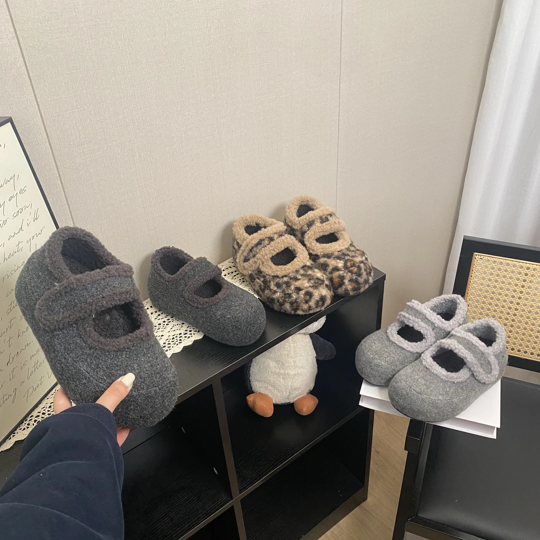 厚底勃肯鞋小个子女魔术贴2025新款增高韩版网红百搭冬款外穿棉鞋