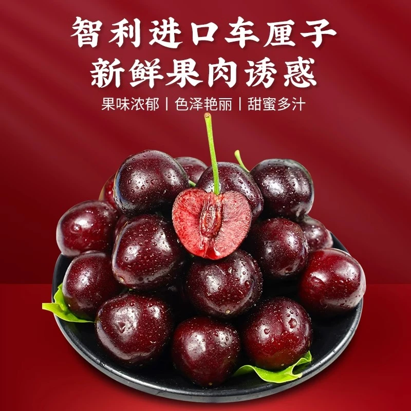 【顺丰京东】智利整箱车厘子新鲜水果海运J-JJJ5斤 内附果径卡