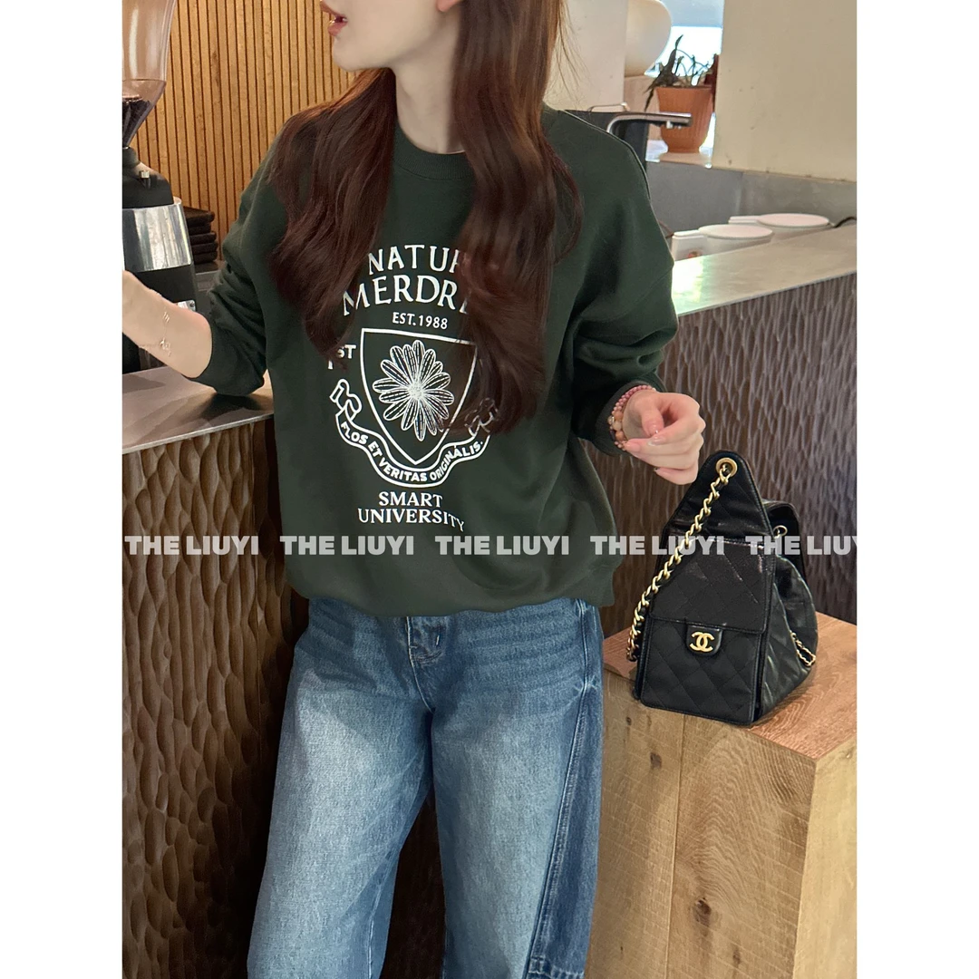 【LIUYI】加州卫衣～韩系百搭圆领长袖卫衣59012