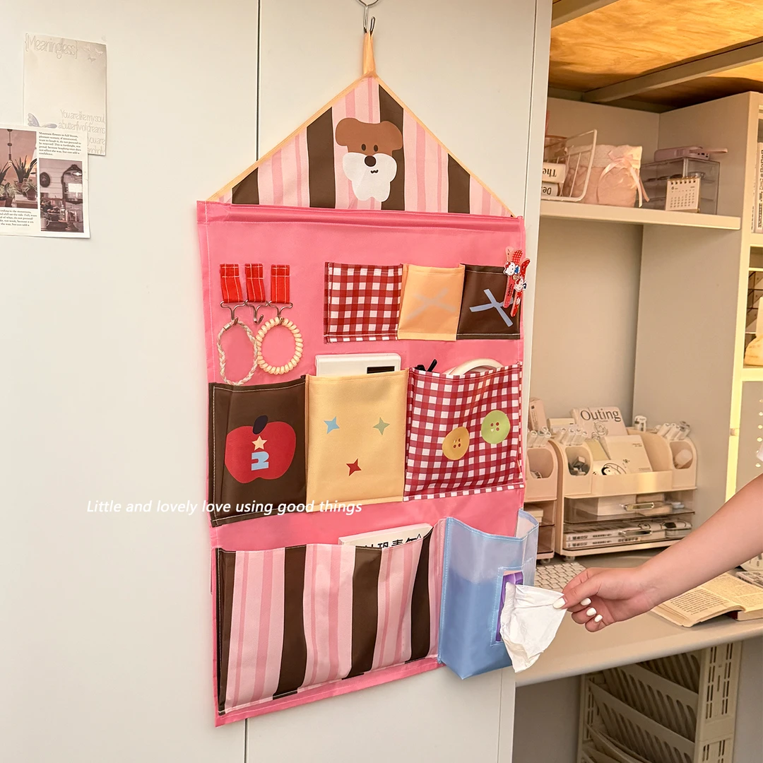 学生宿舍收纳挂袋床上神器柜门床头挂墙门后悬挂式手机存放置物袋