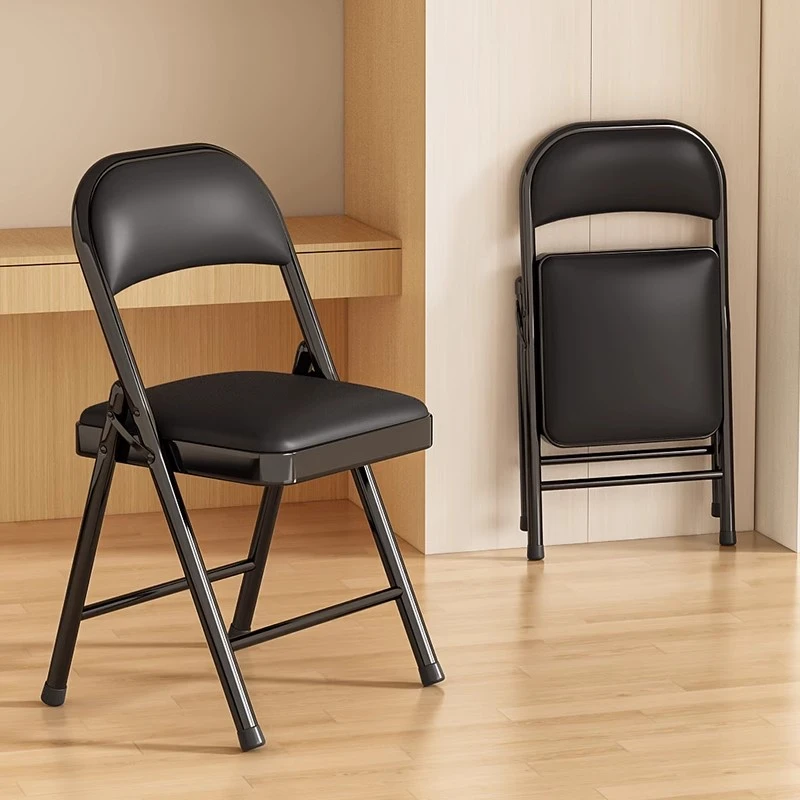 免安装折叠椅子家用电脑椅久坐舒适办公座椅宿舍大学生学习靠背椅