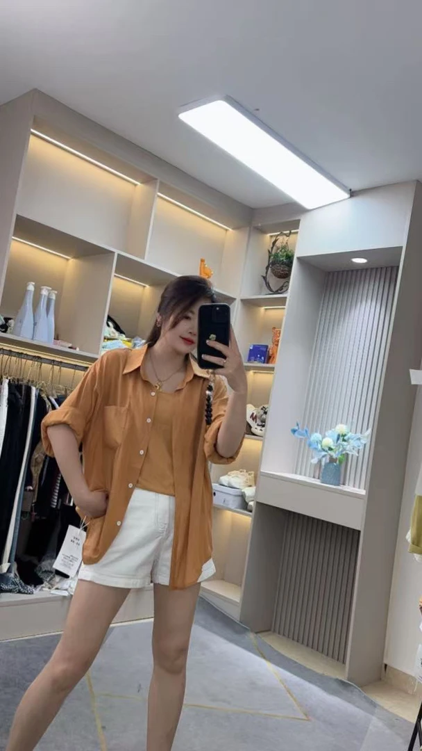 夏季新款休闲百搭衬衫6687