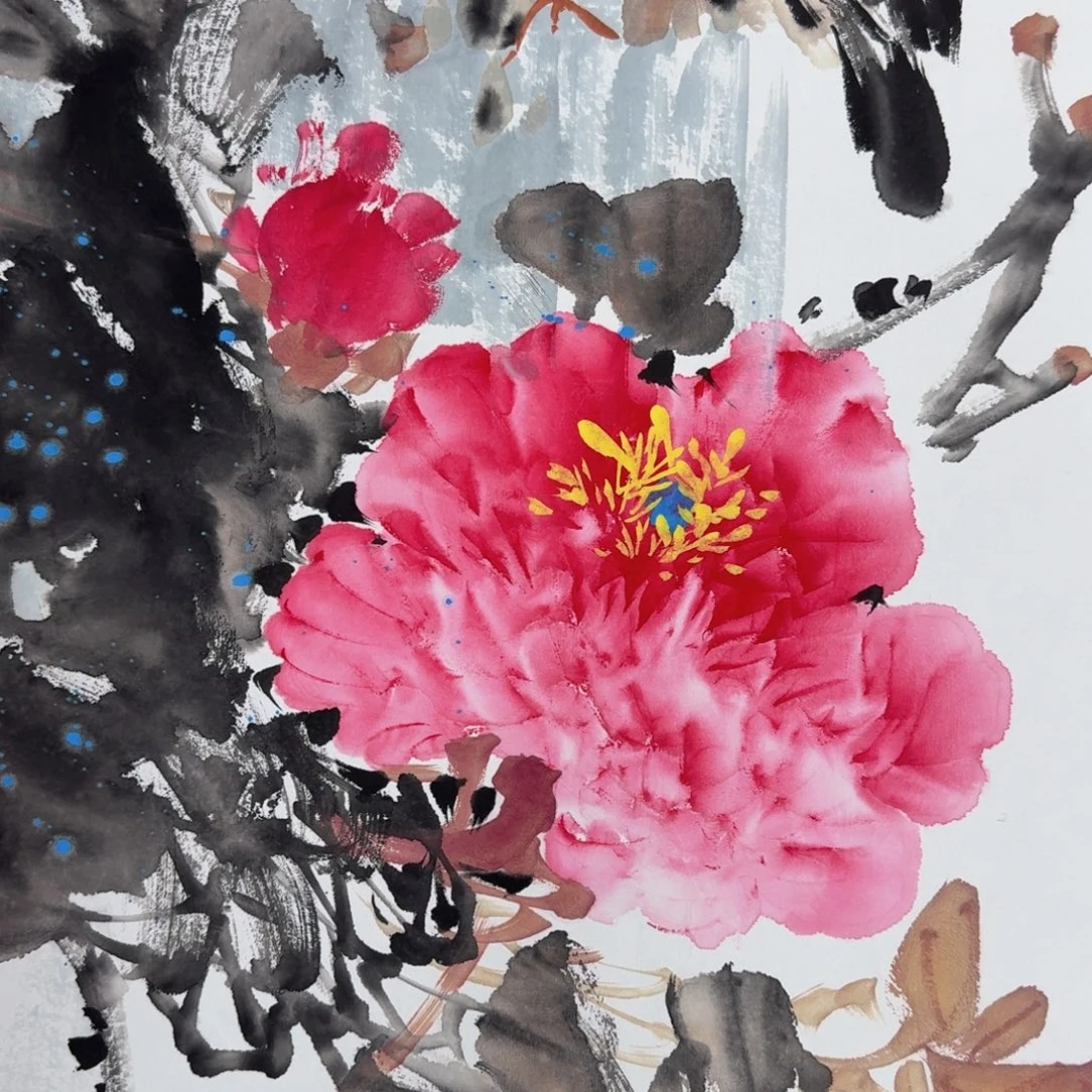 国画纯手绘山水花鸟作品