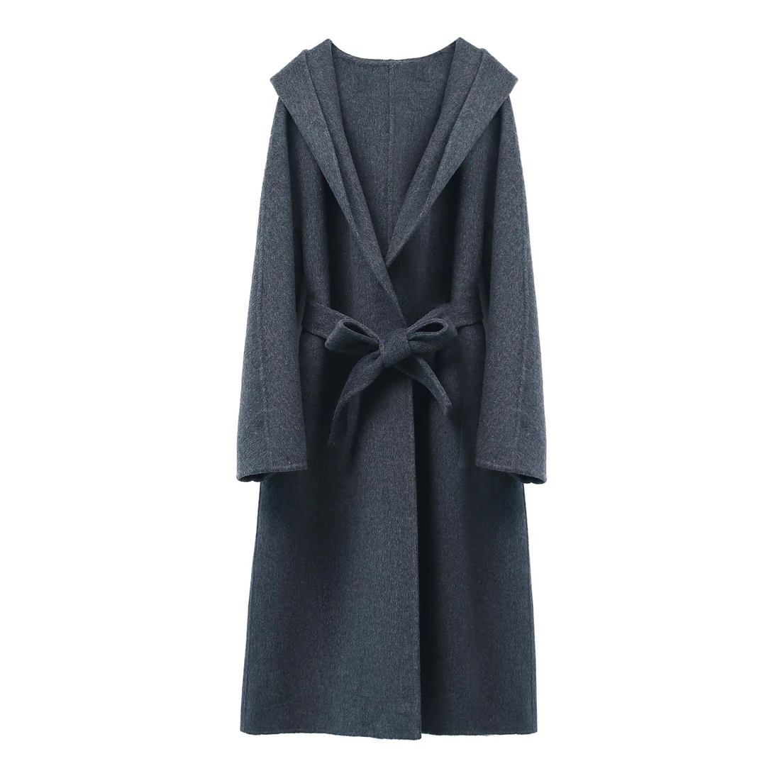 双面绵羊毛山羊绒呢子大衣长款LY2023