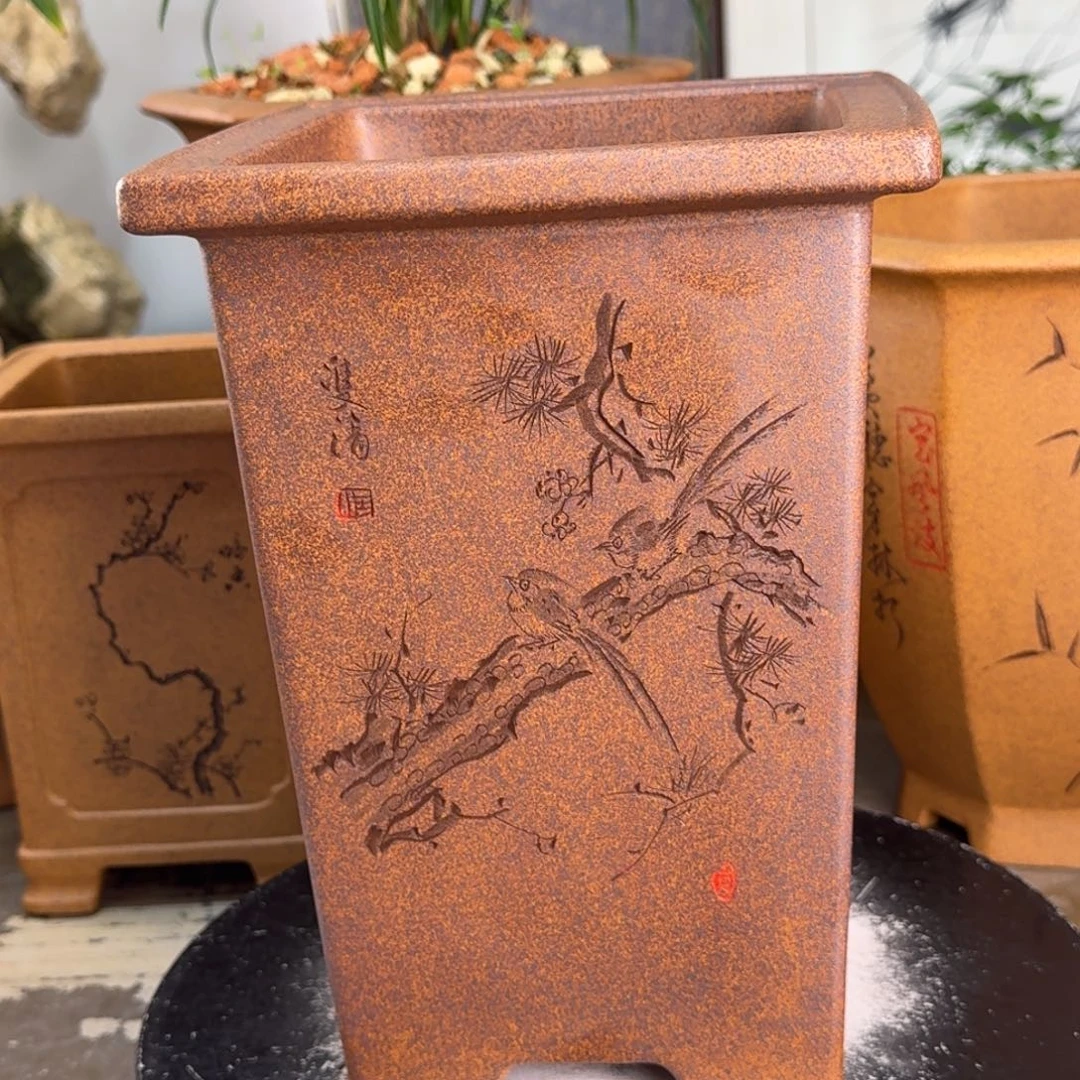 小***李紫砂花盆紫砂花盆