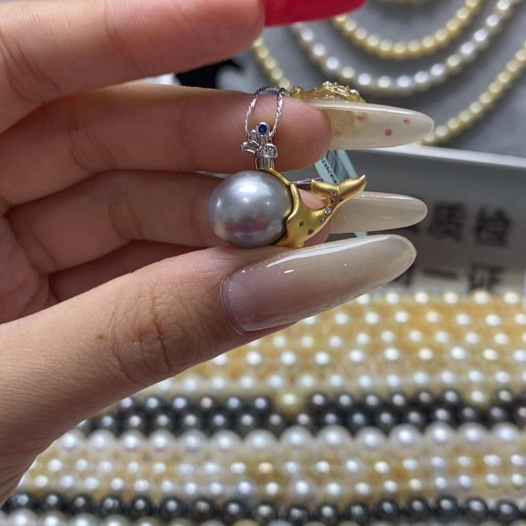 海水珍珠颈饰银S925镶嵌
