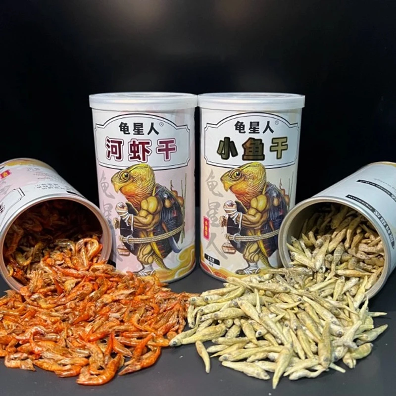 龟星人虾干鱼干自然晾晒溪流虾无盐乌龟猫鼠各类宠物零食饲料