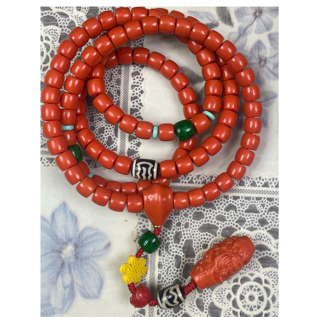 非金属珐琅吊坠 沫沫观音手工吊坠女士配饰女款红色饰品项链卡8