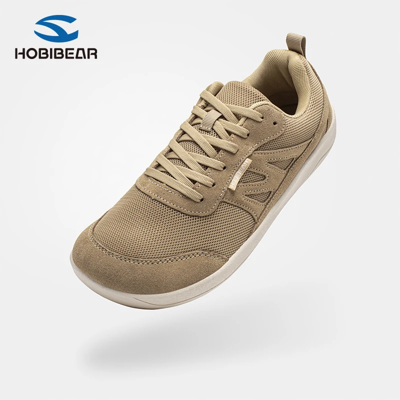 HOBIBEAR宽楦男鞋秋季新款宽头鞋网面运动鞋户外训练健身宽头鞋